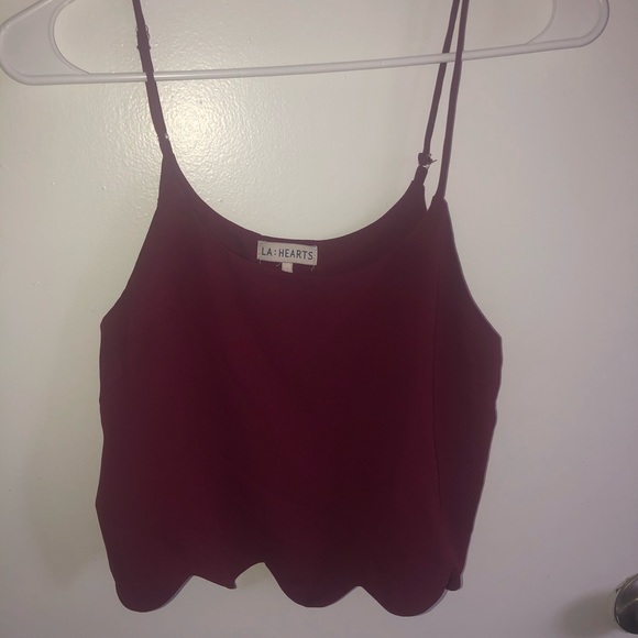 LA Hearts scalloped crop top - Picture 1 of 1